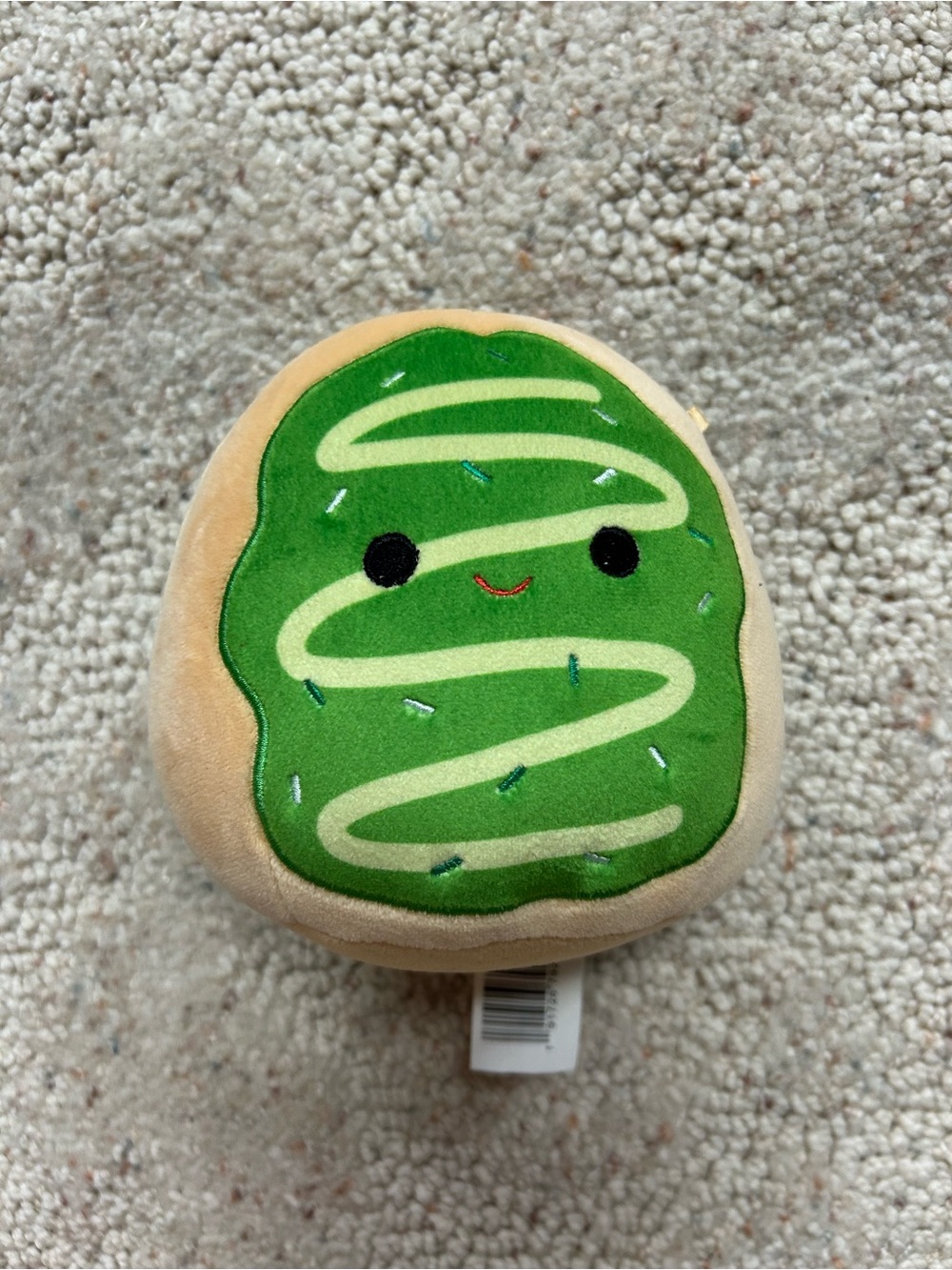 Squishmallows Plush Green Sprinkle Cookie Decorative Pillow